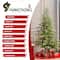 Glitzhome® 7.5ft Pre-Lit Green Full Fir Artificial Christmas Tree, Multicolor LED Lights